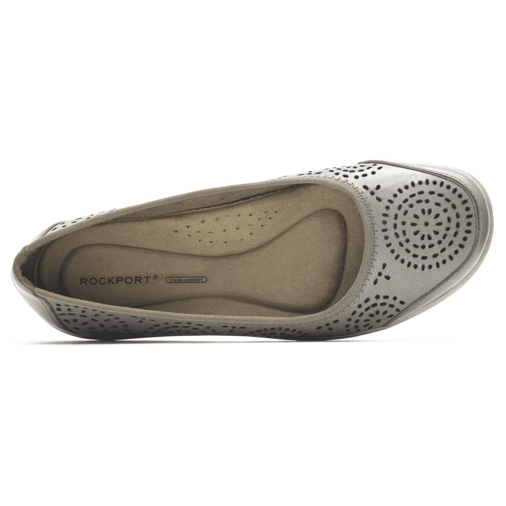 Rockport Womens Daisey Ballet - Slip-On Grey - QUE182076